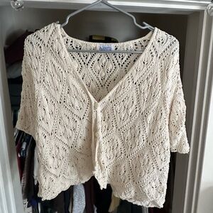 Cream crochet top